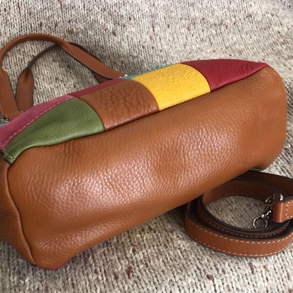 FÓSIL Patchwork leather satchel or shoulder bag - Picture 6 of 11